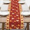 Fall Pumpkin Table Runner, Red Autumn Thanksgiving Polka,13 x 72 Inch
